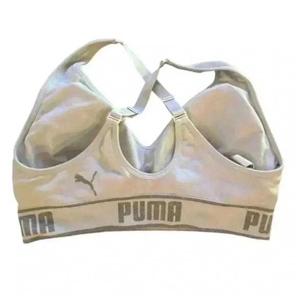 Puma White Athletic Sports Bra, M‎ - Picture 2 of 3